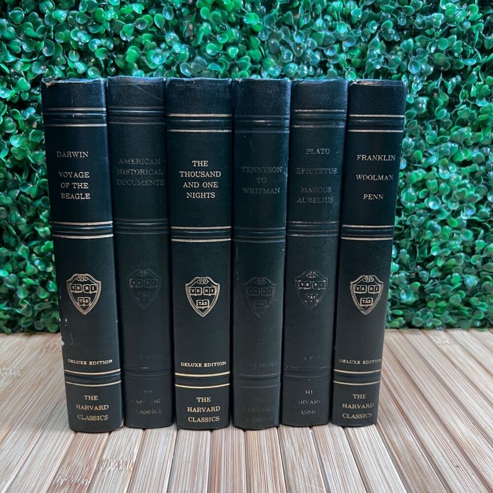 Bundle Vintage THE HARVARD CLASSICS 1937 First Edition Bundle Of Books Darwin